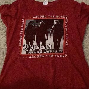 Queen + Adam Lambert Red Graphic T-Shirt